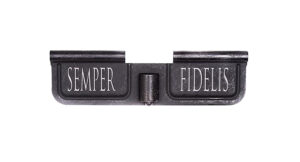 Spikes Tactical Semper Fidelis AR-15 ejection port door in black phosphate steel