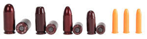 A-Zoom 11-pack variety snap caps for .22LR .380 9mm .40 S&W .45 ACP, aluminum Dead Cap