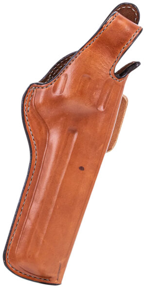 Bianchi 10277 5BHL tan leather OWB thumbsnap holster right hand for S&W K Frame/Taurus 2-2.25 inch barrel