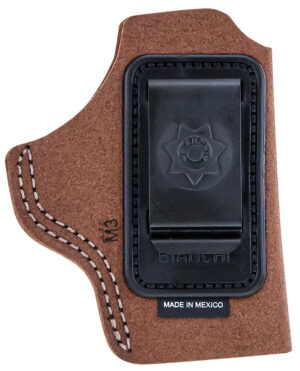 Bianchi 10382 6C tan leather inside-the-waistband holster, right hand, fits 3-inch revolvers