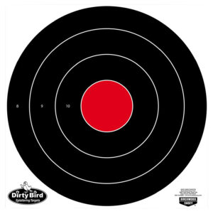 Birchwood Casey Dirty Bird 17.25-inch bull's-eye splatter target 5-pack black and white