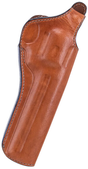 Bianchi 12676 Cyclone tan leather OWB belt holster, right hand, fits 2.5-3 in revolvers