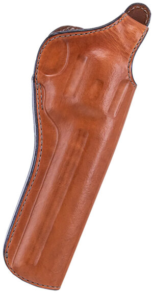 Bianchi 111 Cyclone tan leather open-bottom OWB holster, right hand, fits 6-inch barrel