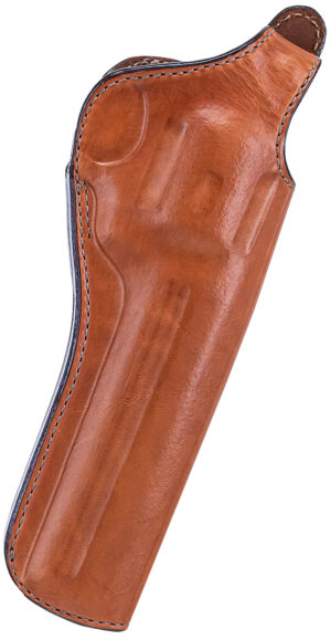 Bianchi Model 111 Cyclone tan leather belt holster, right hand, suede lined, fits Astra .357 6–6.5 in