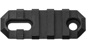 GrovTec 2.2-inch 5-slot Picatinny rail section for AR stock, black anodized