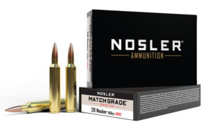 Nosler Match Grade 28 Nosler 168gr HPBT 20rd box match ammunition