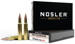 Nosler Match Grade .33 Nosler 300gr HPBT ammunition 20rd box