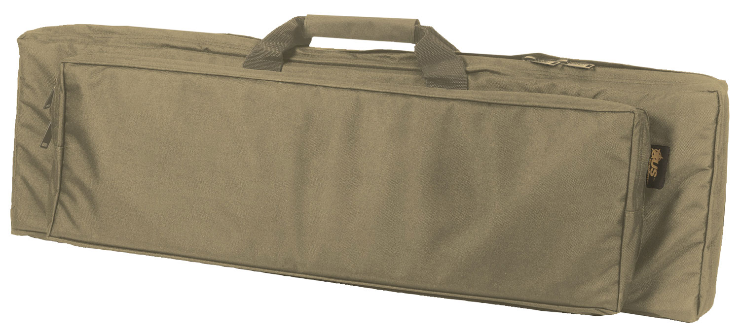 US PeaceKeeper P40036 RAT Case tan 600D polyester rifle case with triple mag pouch