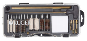 Allen Ruger rifle and shotgun cleaning kit in molded toolbox with brass rod and brushes