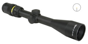 Trijicon AccuPoint 3-9x40mm riflescope with illuminated amber triangle post reticle
