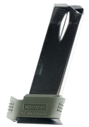 Springfield Armory XD Subcompact 12rd .40 S&W extended magazine with OD green sleeve