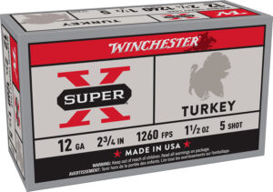Winchester Super-X Turkey 12 ga 2.75 in 1-1/2 oz #5 shotshell 10rd box