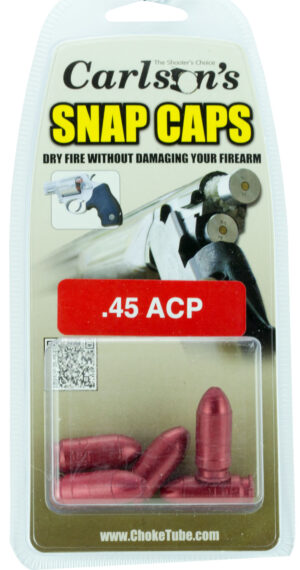 Carlson's .45 ACP red aluminum snap caps, 5-pack
