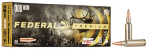 Box of Federal Premium 300 WSM 165 grain Barnes TSX ammunition