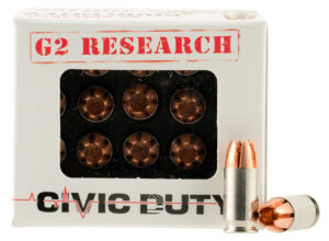 G2 Research Civic Duty .380 ACP 64 grain copper expansion 20-round box