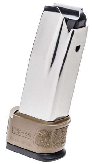 Springfield Armory XD Mod.2 13rd .45 ACP stainless steel magazine with flat dark earth sleeve
