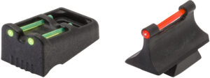 TruGlo TG961R slug gun sight set with red front and green rear fiber optics