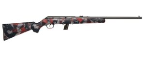 Savage 64F 21 in .22 LR rifle with American Flag synthetic stock and blued carbon steel barrel