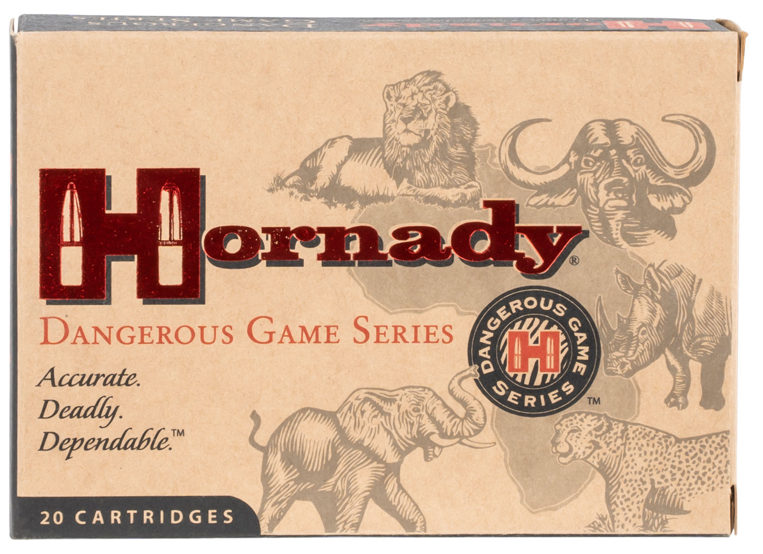 Hornady Dangerous Game 450-400 Nitro Express 400 gr solid ammunition box