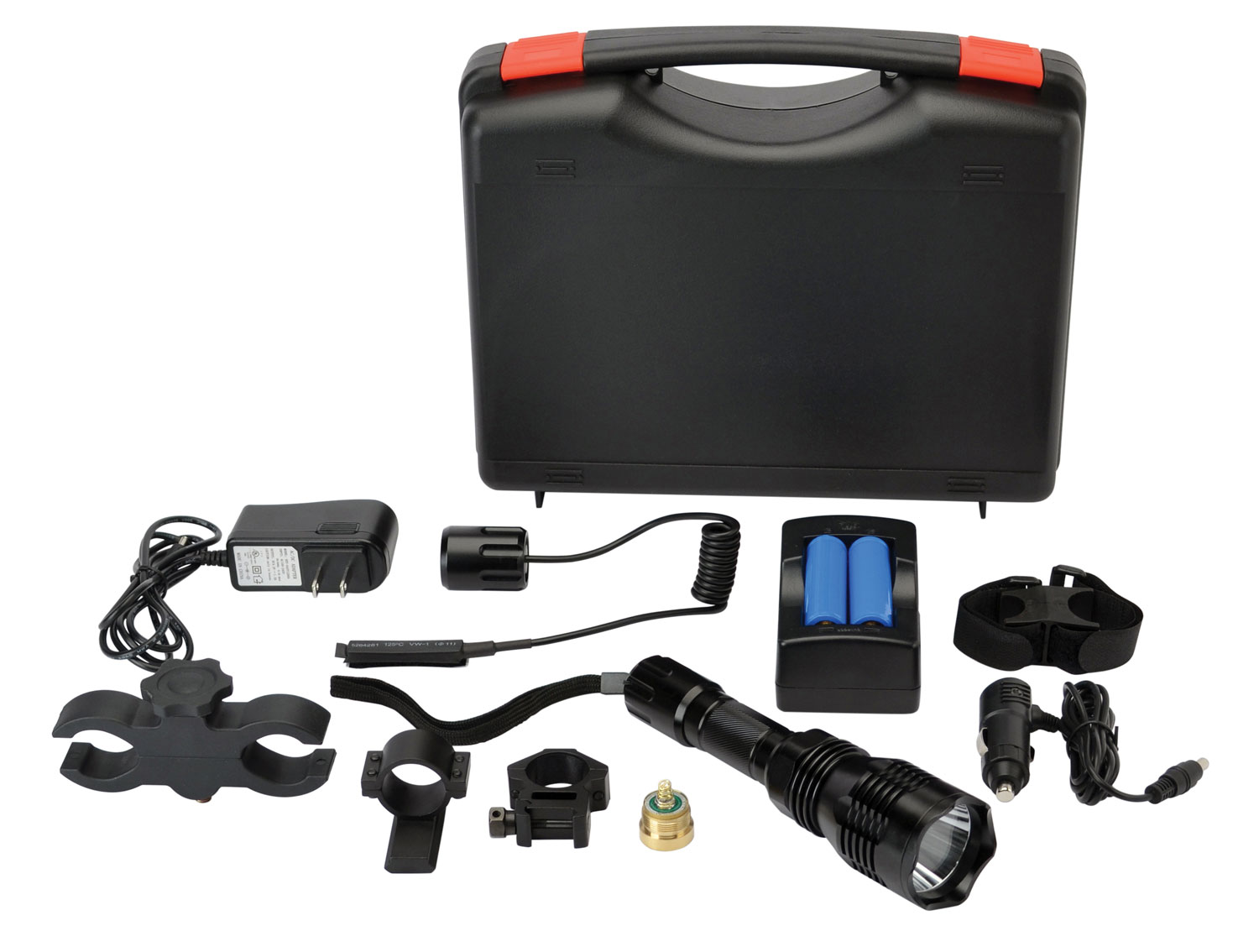 Cyclops Varmint 250-lumen weapon light kit in black with red, green, and white filters