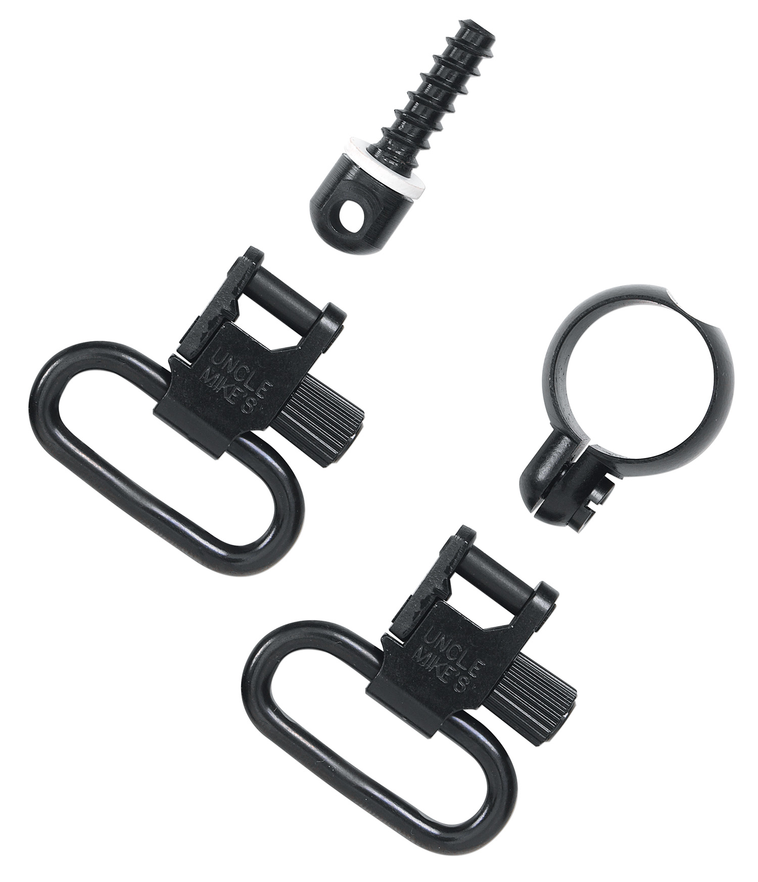 Uncle Mike's QD full-band sling swivels 1 in loop blued steel for .22 tube rifles