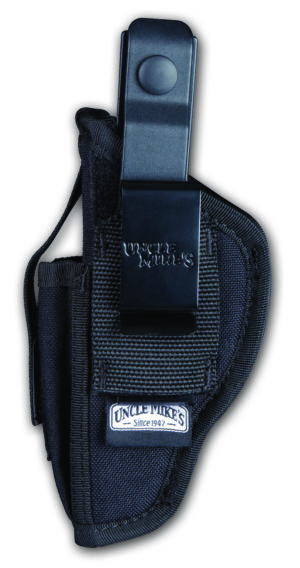 Uncle Mike's Sidekick Size 02 ambidextrous black hip holster for 3-4" barrel revolvers