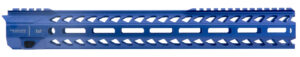 Strike Industries Strikerail 15.5in M-LOK handguard in blue, aluminum rail