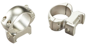 Weaver Grand Slam steel top-mount scope rings 1" high silver, two-piece