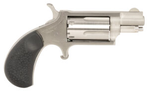 North American Arms 22MSGRCHSS mini-revolver .22 WMR with black rubber grip and side carry holster