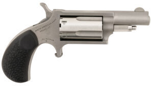 North American Arms 22MGRCHSS .22 WMR mini-revolver with black rubber grips and stainless finish