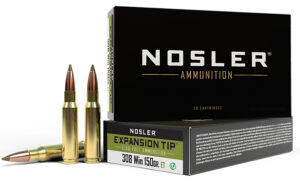 Nosler E-Tip .308 Win 150 gr ammunition 20 rd box
