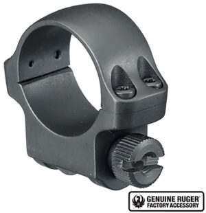 Ruger 90277 3BHM low scope ring for 1 inch tube, single steel ring