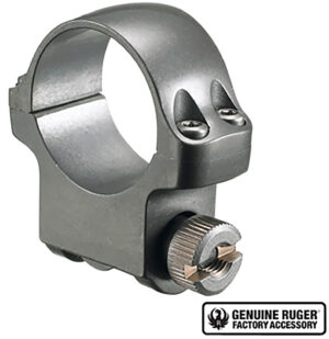 Ruger 4KTG single medium scope ring 1-inch tube Target Gray Stainless