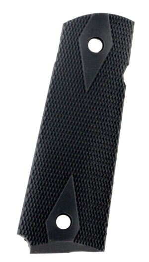 Pearce 1911 rubber side panel grips double diamond checkering black