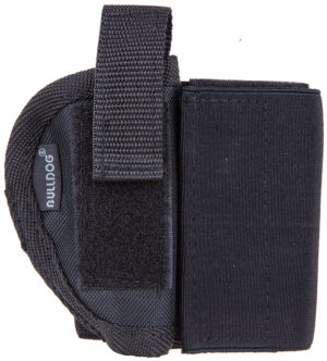 Bulldog Cases right-hand black ankle holster for mini semi-autos with elastic Velcro band