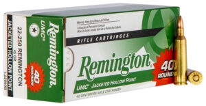 Remington UMC .22-250 Rem 45 gr JHP ammunition 40 rd box