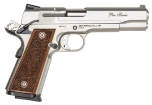 Smith & Wesson SW1911 Performance Center Pro 9mm 5-inch stainless pistol with wood grips