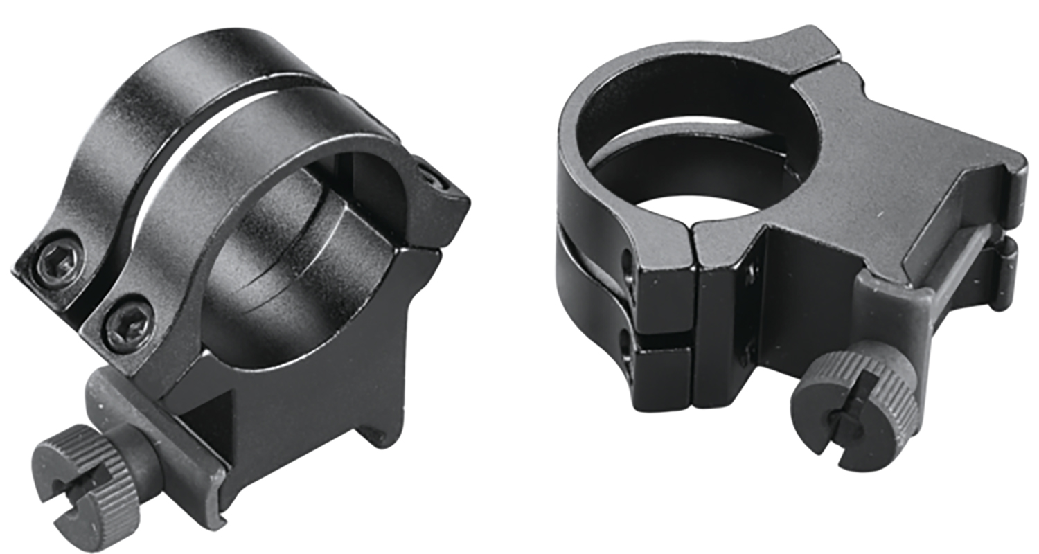 Anelli Quad-Lock Weaver 49047 Per Armi – Diametro 2,5 Cm, Altezza Alta, Alluminio Nero Opaco