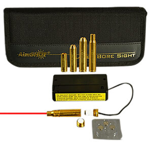 Aimshot MBSKIT3 modular rifle bore sighter kit with brass chamber arbors and BS223 laser module