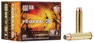 Federal Fusion .460 S&W Magnum 260 gr Fusion Soft Point ammunition 20rd box