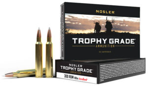 Nosler Trophy Grade .300 RUM 180 gr AccuBond ammunition, 20 per box