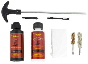 OUTERS 96416 pistol cleaning kit for 9mm .380 .357 .38 with aluminum rod, brushes and patches