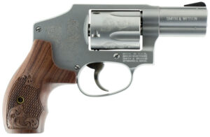 Smith & Wesson Model 640 engraved stainless 2.125 in barrel 5-shot revolver with wood grip