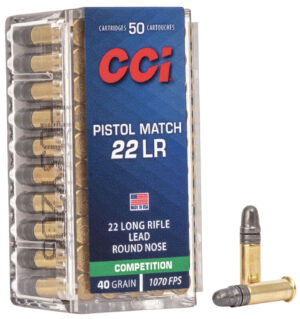 CCI Pistol Match .22 LR 50rd LRN competition ammunition box