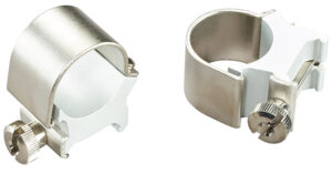 Weaver 49033 detachable top mount scope rings 1-inch high silver aluminum saddle with steel strap