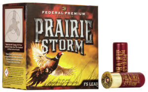 Box of Federal Premium Prairie Storm FS 20 gauge shotshells with #4 copper-plated lead shot