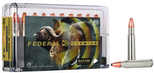 Box of Federal Premium Cape-Shok .416 Rigby 400 grain ammunition with Swift A-Frame bullets
