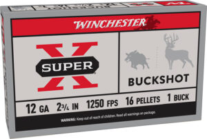 Winchester Super-X 12ga #1 Buckshot 5-round box