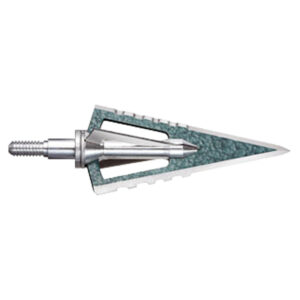 Steel Force Sabertooth HP 4-blade broadheads, High Profile serration, graphite coating, 3-pack
