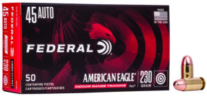 Federal American Eagle IRT .45 ACP 230 gr TMJ ammunition 50rd box